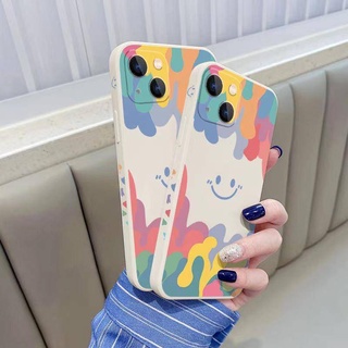 smile เคสขอบเหลี่ยมซิลิโคนแบบนิ่ม  ป้องกันรอยยิ้มน่ารักสไตล์ เคสredmi 9a redmi 10 realme c20 realme c11 2021