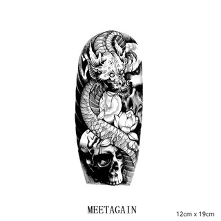 【MEET Magic Tattoo】สติ๊กเกอร์รอยสักชั่วคราวกันน้ํา 12 ซม. X 19 ซม. Xl-026