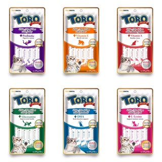 ขนมแมวเลียToro Plus 15g x 5pcs [มี6สูตร] โทโร่ พลัส  ขนาด 15กรัม x 5ซอง[แพค5ซอง]