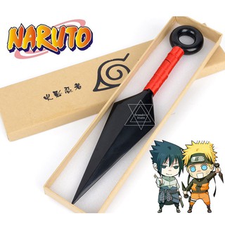 Ready stock NARUTO Uzumaki Naruto Uchiha Sasuke Konohagakurenosato Red White Kunai Plastic Cosplay Accessories Gift