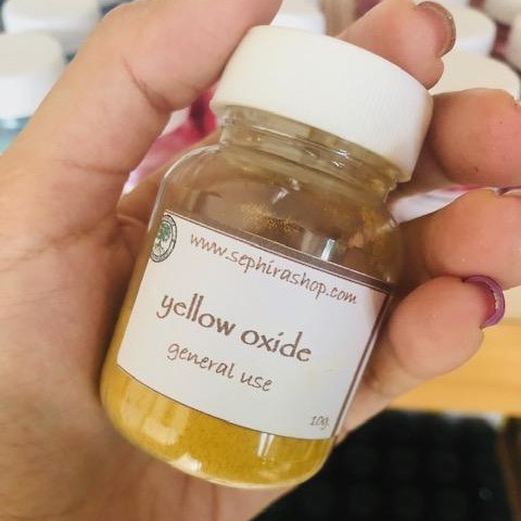 สีเหลืองเข้ม Yellow Iron Oxide Cosmetic เกรดเครื่องสำอาง สำหรับผสมทำสบู่ ทำลิป ทำเรซิ่น ทำเทียน