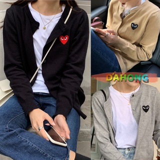 Dahong 💖 3032 เสื้อคลุมแขนยาว เสื้อคาดิแกนไหมพรม  🌈 🌈  เสื้อคลุมคอกลม รุ่นสั้น