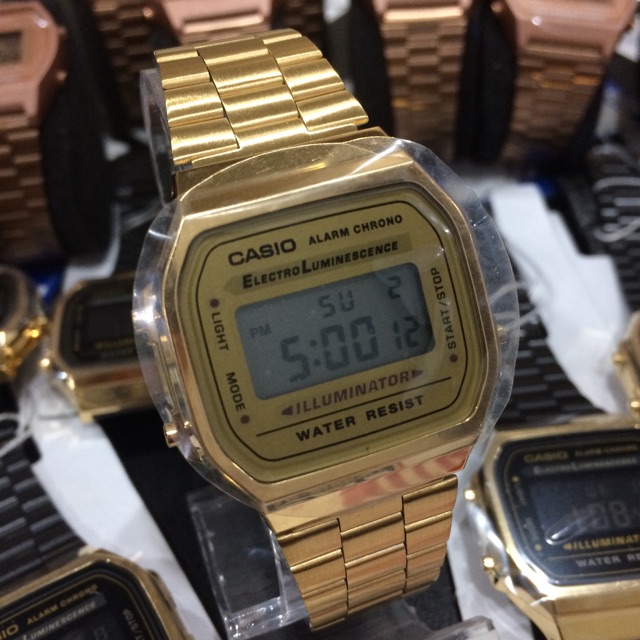นาฬิกาข้อมือ Casio รุ่น A-168WG-9 สีทอง