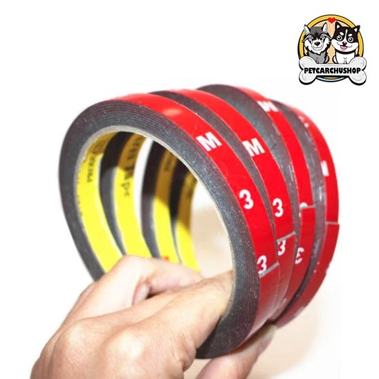 [1บาท]เทปกาวสองหน้า 3M ขนาด 6 มม สีแดง เทปแดง กาวสองหน้า โฟมเทปกาว2หน้า สำหรับงานตกแต่งรถยนต์ ใช้ในบ้าน ทนต่ออุณหภูมิสูง
