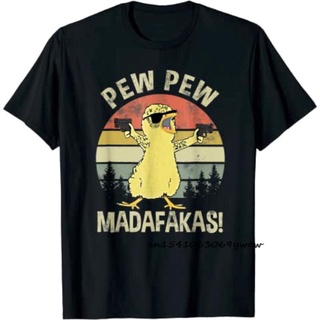 เสื้อยืด ผ้าฝ้ายแท้ พิมพ์ลายการ์ตูน Pew Pew Madafakas สไตล์วินเทจ แฟชั่นเรโทร สําหรับผู้ชายสามารถปรับแต่งได้