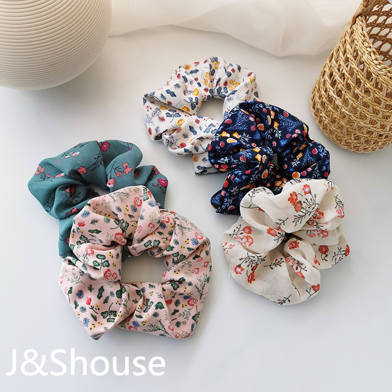 Kf199 Retro ดอกไม้เล็กๆผ้า scrunchies แหวนผมหัวสวมใส่สาวผูกผมของขวัญอุปกรณ์เสริมผมผู้หญิง
