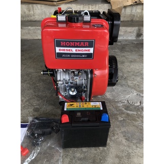 เครื่องยนต์ดีเซลเอนกประสงค์ Diesel Engine Direct Injection 11 แรงม้า ระบบกุญแจสตาร์ท พร้อมแบตเตอรี่ยี่ห้อ HONMA รุ่น DH1