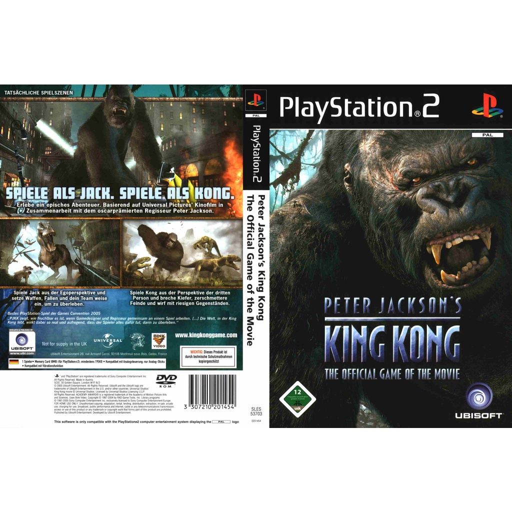 แผ่นเกมส์ PS2 Peter Jackson's King Kong   คุณภาพ ส่งไว (DVD)
