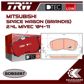 ผ้าเบรคหน้า TRW สำหรับ MITSUBISHI SPACE WAGON (GRANDIS) 2.4L MiVEC 04-11 (GDB3287)