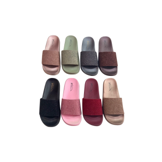๐[ลูกค้าใหม่ ซื้อได้1฿+ใส่โค้ดส่งฟรีได้] Minimal Glitter Sandal แตะสวมมินิมอลกลิตเตอร์ ยางนิ่ม พื้นนุ่ม [K] No.1819-5
