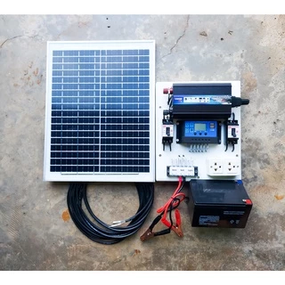 ชุดนอนนา 1000W ชุดคอนโทรลเลอร์ชาร์จเจอร์ โซล่าเซลล์ พลังงานจากแสงอาทิตย์12V/220V 🔥พร้อมแผง20w แบตเตอรี่12A🔥พร้อมใช้งาน🔥
