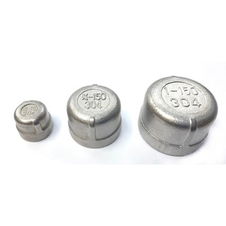 ข้อต่อสแตนเลส SUS304 : ฝาครอบ (Round Cap) Size 1-1/4" 1-1/2" 2" 3" &amp; 4"