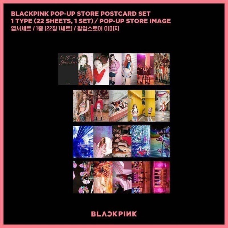 Postcard Official Blackpink Pop-up store ( As if it your last )
