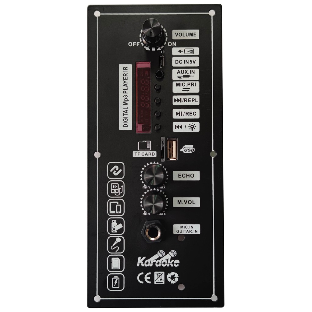 3.7 V  Amplifier Board Square Dance Speaker Amplifier Support Bluetooth AUX TF-Card U-Disk Recording