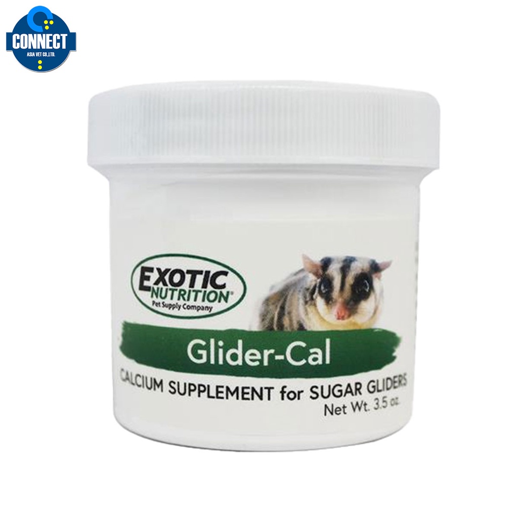 Exotic Nutrition - GliderCalcium แคลเซียม ซับพลิเมน แบบผงสำหรับชูการ์ไกลเดอร์ 100 กรัม.