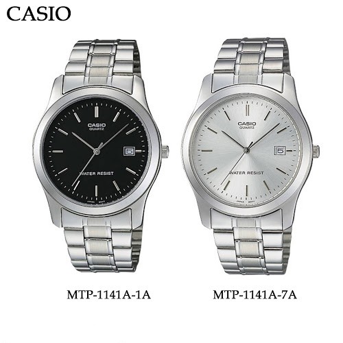 CASIO Standard นาฬิกาสำหรับผู้ชาย สายสแตนเลส สีเงิน รุ่น MTP-1141A