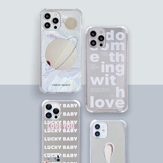 พร้อมส่งในไทย🕊 Case เคส เคสมือถือ เคสโทรศัพท์ เคสนิ่ม เคสกระจก เคสมุมกันกระแทก กระจกตัวหนังสือขาว some Baby