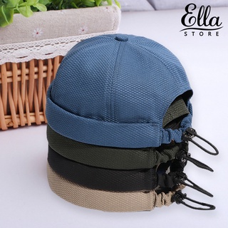 Ellastore123 หมวกบีนนี่ ไร้ขอบ สไตล์ฮิปฮอป สําหรับผู้ชาย ผู้หญิง