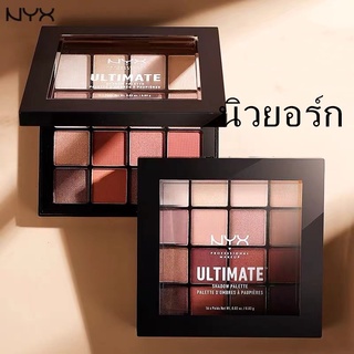 NYX 16 Color Eyeshadow เครื่องสำอาง พาเลตต์อายแชโดว์ 16 สี（จาก นิวยอร์ก）