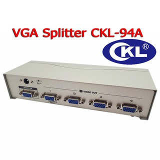 VGA Splitter 4 Port กล่องแยกสัญญาณ VGA 4 ช่อง CKL-94A