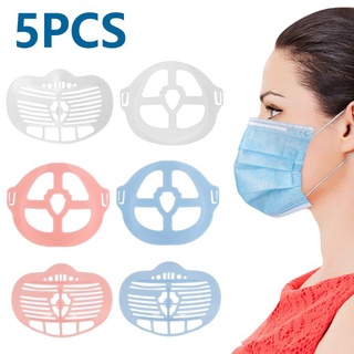 5 ชิ้น 3D Face Mask Bracket ที่ใส่ซิลิโคนรองรับโครงช่วยหายใจ ตัวยึดหน้ากากช่วยป้องกัน