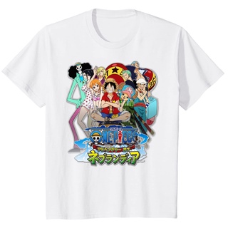 เสื้อยืดผ้าฝ้ายพรีเมี่ยม เสื้อยืด พิมพ์ลาย One Piece Adventure of Nebulandia