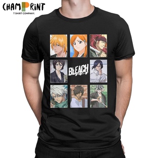 เสื้อยืด ผ้าฝ้าย 100% พิมพ์ลายอนิเมะมังงะญี่ปุ่น Kurosaki Ichigo สไตล์วินเทจ พลัสไซซ์ สําหรับผู้ชายS-5XL