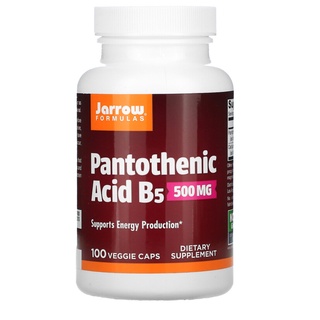 Jarrow Formulas, Pantothenic Acid B5, 500 mg, 100 Capsules