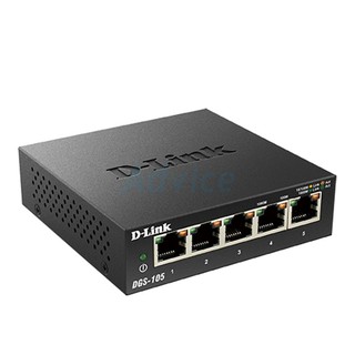 SWITCH (สวิตซ์) D-LINK 5 PORTS DGS-105 GIGABIT PORT IN METAL CASING