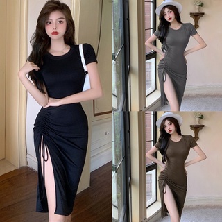 ชุดมินิเดรสแฟชั่นสําหรับสตรีทรงสลิม Bodycon