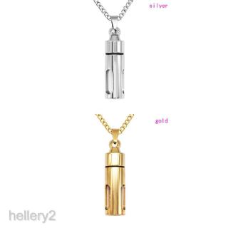 [HELLERY2] Stainless Steel Keepsake Tube Bottle Pill Liquid Holder Pendant Necklace