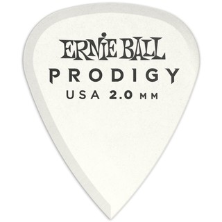 Ernie Ball® Prodigy Standard 2.0 มม. ปิ๊กกีตาร์ไฟฟ้า หนาทนพิเศษ วัสดุ Delrin® (สีขาว) ** Made in USA ** (Model#: P09202)