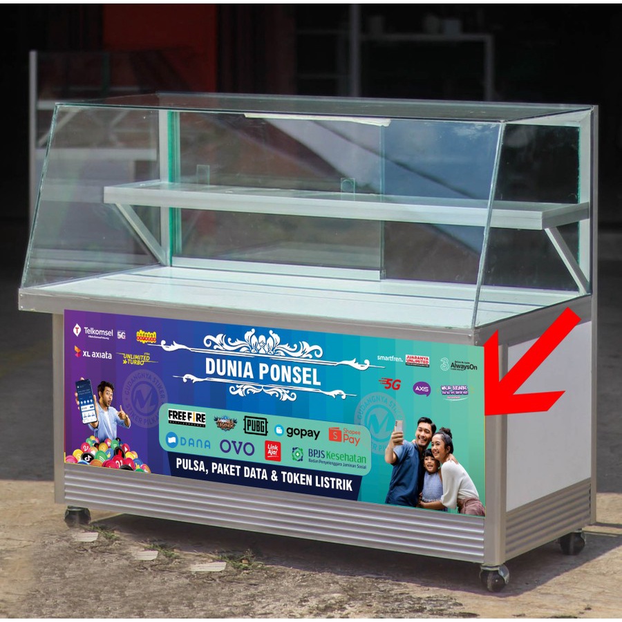 COUNTER DISPLAY DECORATIVE STICKER UK 94x35ซม