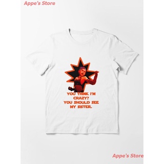 LOL Arcane Arcane - You Think Im Crazy? You Should See My Sister! Essential T-Shirt เกมจลาจล เสื้อยืดพิมพ์ลาย เสื้อยืดค