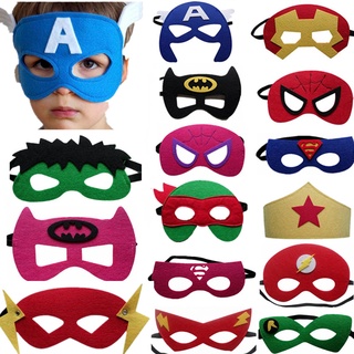 หน้ากากคอสเพลย์ Superhero Felt Mask Spiderman Hulk สําหรับเด็ก