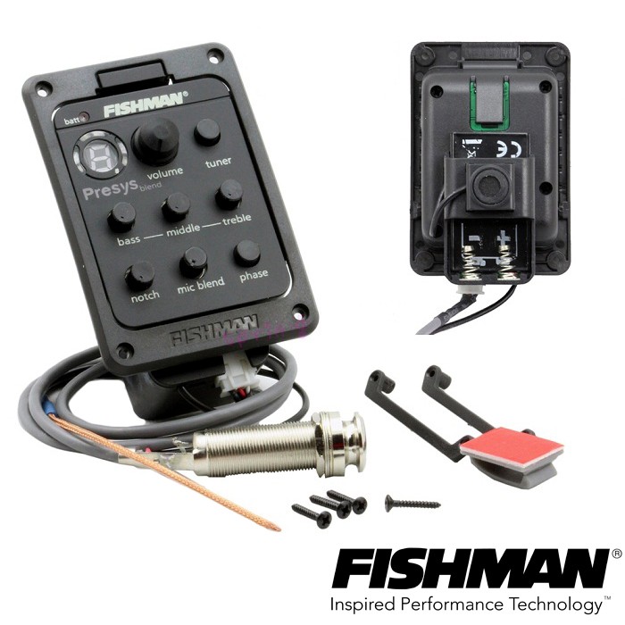 Fishman® Presys Blend ปิ๊กอัพกีตาร์โปร่ง รุ่น PSY-GAA-QAA (Presys Blend Onboard Preamp Pickup System