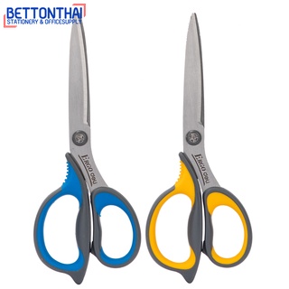 Deli 77759 Scissors กรรไกรสเตนเลส สำหรับตัดกระดาษและผ้า ขนาด 170 mm (6 3/5 นิ้ว) คละสี 1 ชิ้น อุปกรณ์ตัด อุปกรณ์สำนักงาน