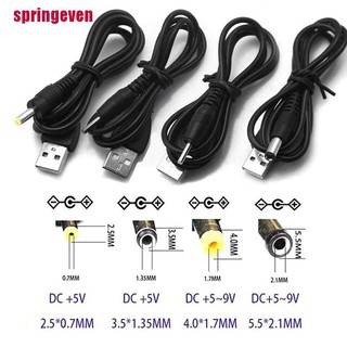 [springeven] พอร์ต USB ถึง 2.5 3.5 4.0 5.5 มม. 5V DC บาร์เรล แจ็ค สายไฟ สายไฟ เชื่อมต่อ