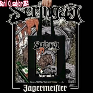 Jager MEISTER/Fuck 2020 กระเป๋าสะพายไหล่ ผ้าฝ้าย ผ้าแคนวาส มีซิป สําหรับผู้ชาย ผู้หญิง