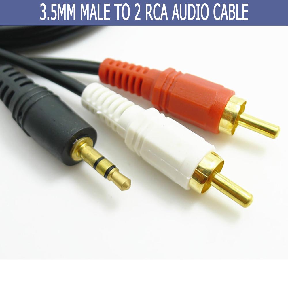 สายเคเบิ้ล1 . 5 มม 5 Y 3 . 5 มม . Male Plug To Dual 2rca Jack Audio ตัวแยก Aux