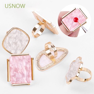 Usnow อุปกรณ์ตกแต่งเล็บพาเลทผสมสีอาเกตแหวนนิ้วมือสําหรับทําเล็บ