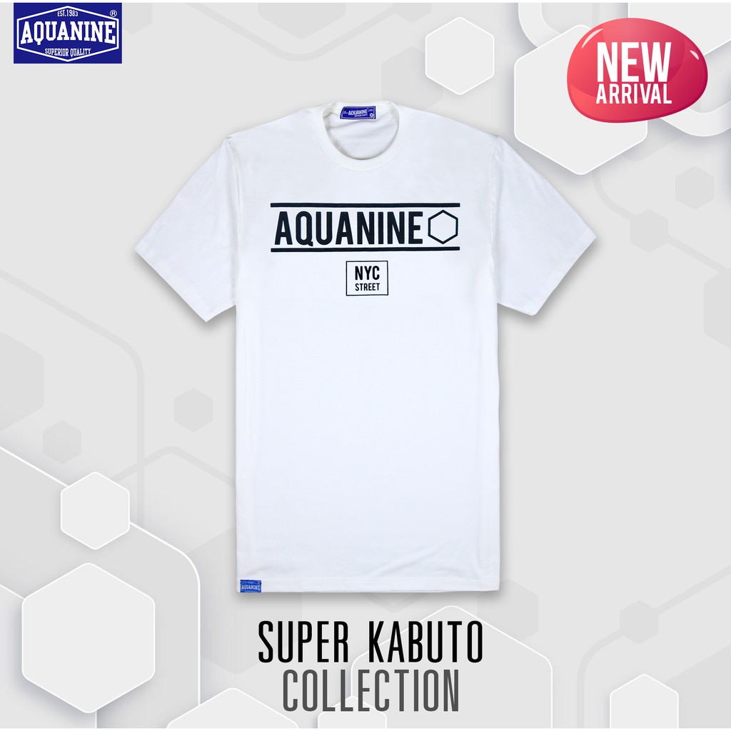AQUANINE เสื้อยืดผู้ชาย เสื้อยืดผู้หญิง รุ่น MYRIO WHITE (สีขาว) มินิมอล สตรีท ลิขสิทธิ์แท้