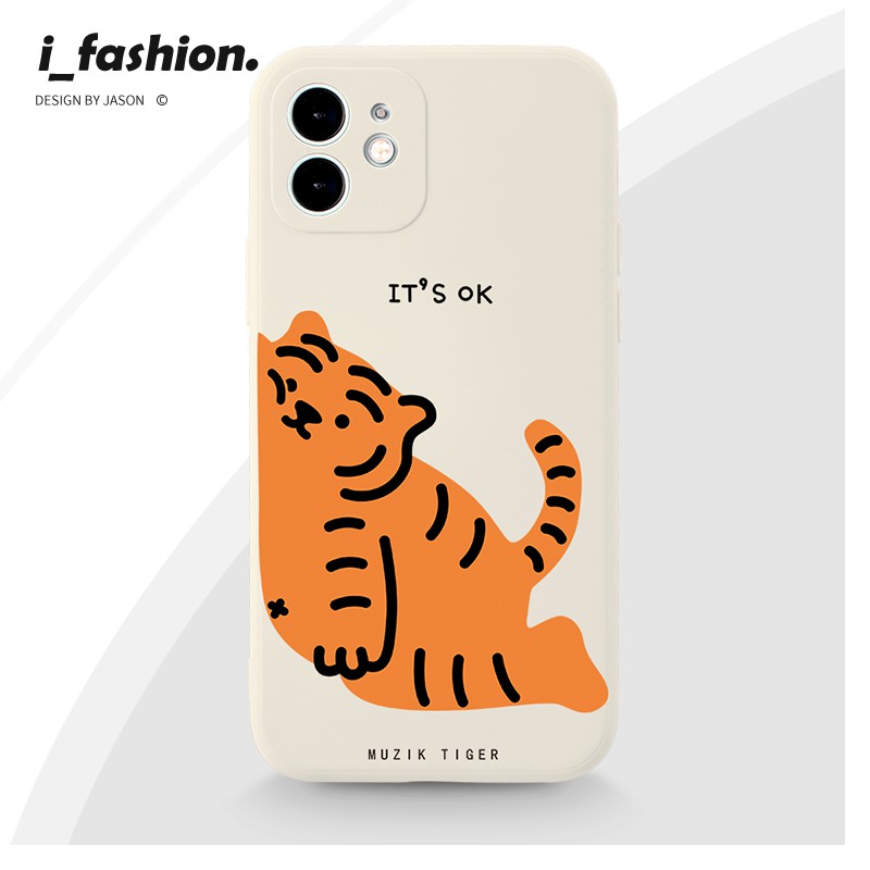 JURSUE เคสไอโฟน เคสซิลิโคนนุ่มขอบเหลี่ยมกันกระแทกการ์ตูนตลก เคสโทรศัพท์ Compatible for iPhone 17 16 15 14 13 12 11 Pro Max SE 2020 X XR XS 8 7 Plus พลัส XYA1061