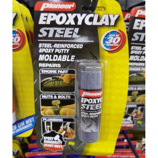 Pioneer EpoxyClay Epoxy Clay Steel เสริม Epoxy Putty ซ่อมแม่พิมพ์ได้-50g