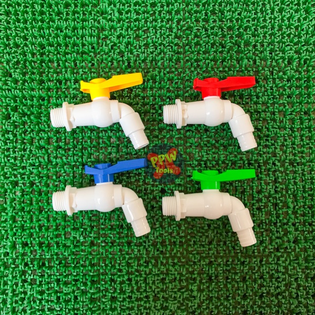 ก๊อกน้ำPVC หนา 4 หุน(1/2”) หมดปัญหาสนิม!! หมุนได้ ซ้าย-ขวา