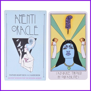 Oracle ไพ่ทาโรต์ เวอร์ชั่นภาษาอังกฤษ เต็ม ไพ่ทาโรต์ Amenti Oracle Feather Heart Deck Tarot notath