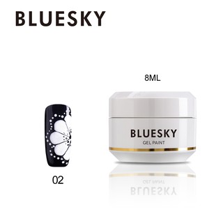 สีเพ้นท์เล็บ เพ้นท์ติ้งเจล Bluesky gel polish painting gel 02 สีขาว