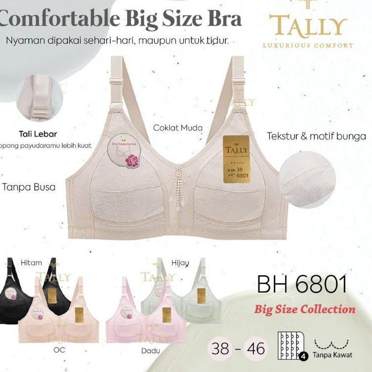 Odif Shop - Bra T 6801 Big Size Big Cup Jumbo With Foam Cup C to D Plus Size Cup Big Bra I03G