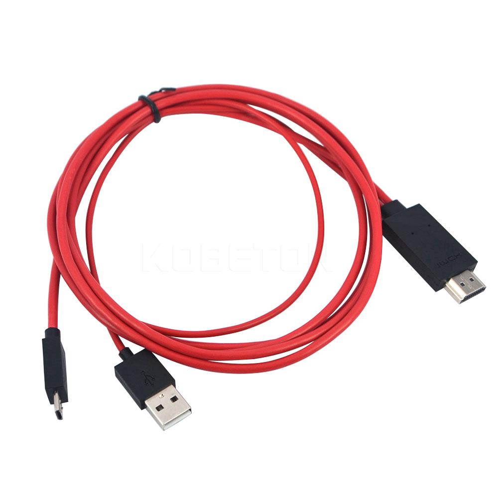 สายเคเบิ้ลอะแดปเตอร์ 2 เมตร 11 Pin Micro USB to HDMI สำหรับ Samsung Galaxy S 3 S 4 S 5 Note 2 3