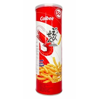 Calbee Prawn Crackers Original Flavor 90g.คาลบี้ ข้าวเกรียบกุ้ง รสออริจินัล 90g.ขนมขบเคี้ยว